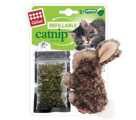 Gigwi Catnip Hazneli Tavşan Kedi Oyuncağı 10 CM | SRC: Barcode: 846295070584